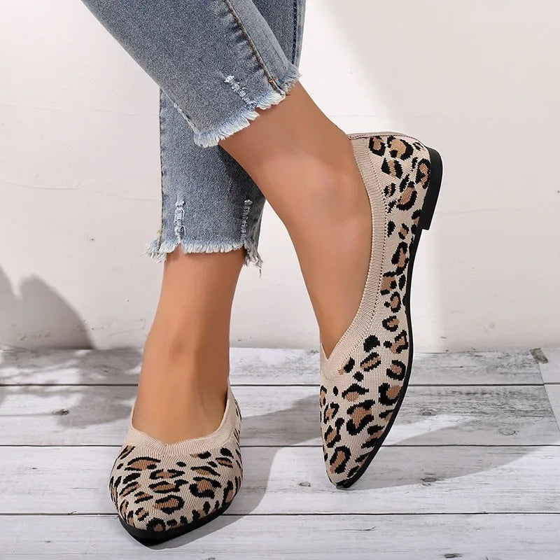 Ballerines Léopard | Bout Pointu | Ultra Confortables | Parfaites pour un Look Féminin Quotidien