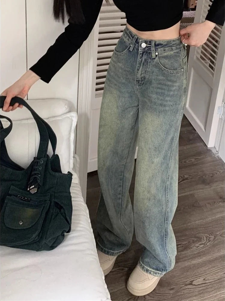 Jean Loose | Denim Vintage | Taille Haute | Idéal pour week-ends décontractés