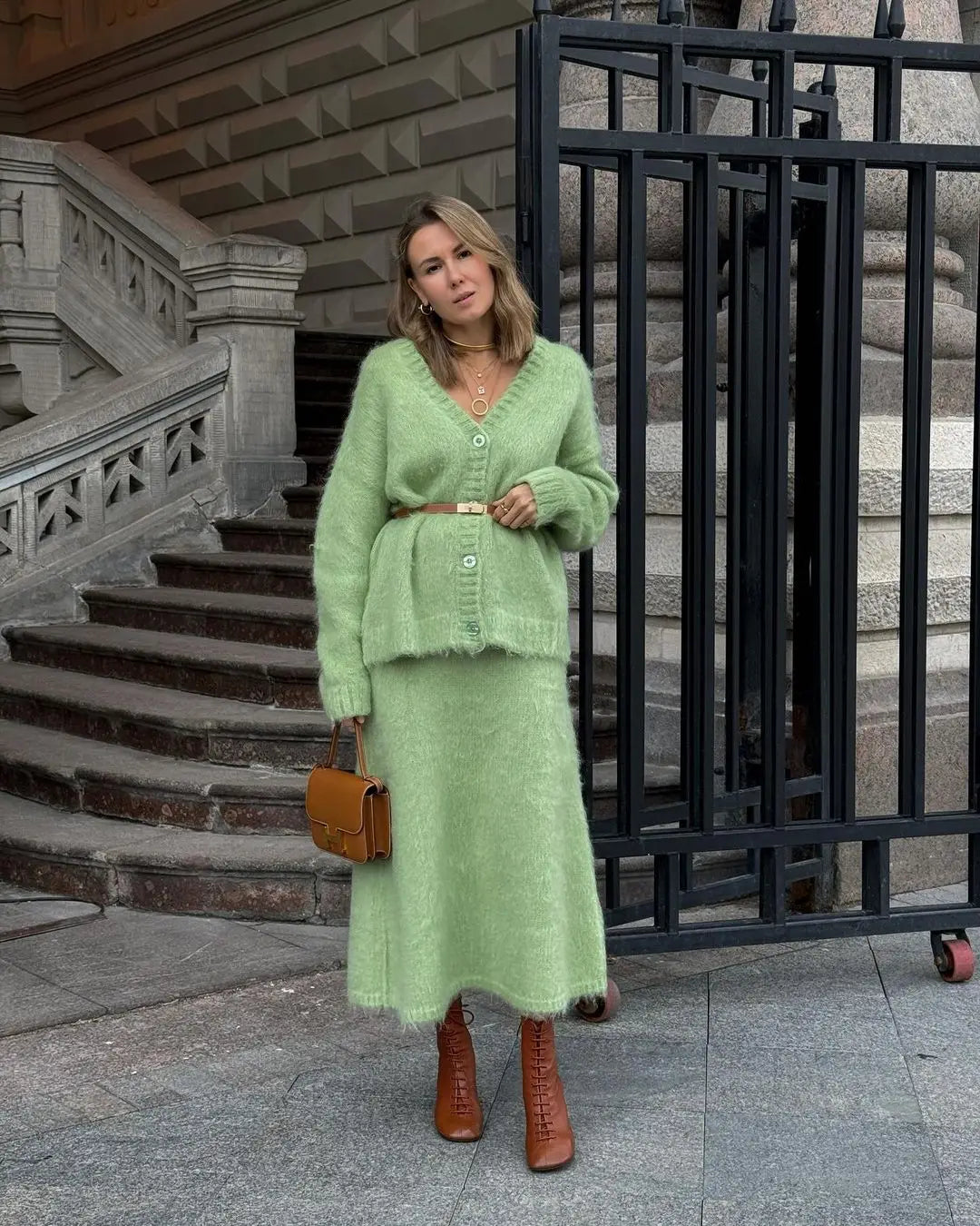 Ensemble Mohair | Maille Duveteuse | Confort & Élégance | Idéal pour automne
