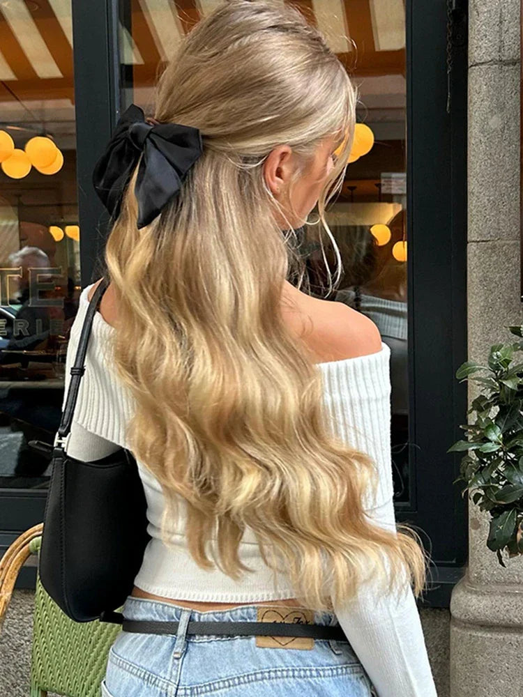 Top Bardot | Maille Côtelée | Épaules Dénudées | Parfait pour sorties estivales
