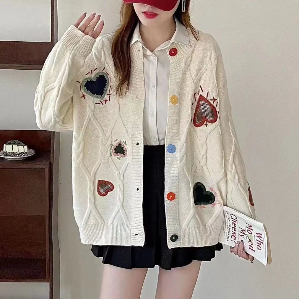 Cardigan Oversize | Brodé et Original | Idéal pour un look casual créatif et confortable