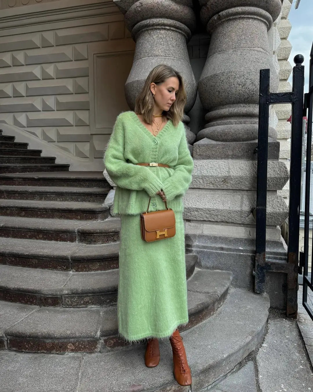 Ensemble Mohair | Maille Duveteuse | Confort & Élégance | Idéal pour automne