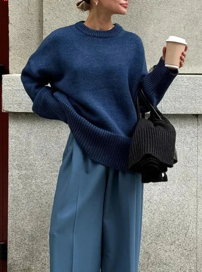 Pull Femme | Tricot Épais et Coupe Ample | Parfait pour un look cosy et élégant au quotidien
