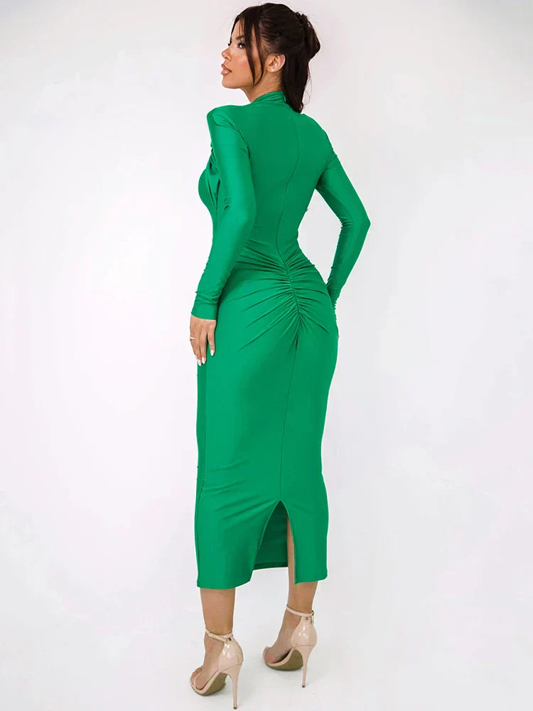 Robe Longue | Détails Froncés | Idéale pour une soirée élégante Ask ChatGPT