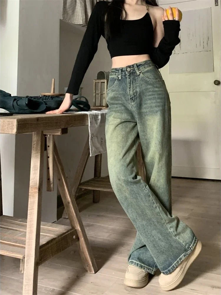 Jean Loose | Denim Vintage | Taille Haute | Idéal pour week-ends décontractés