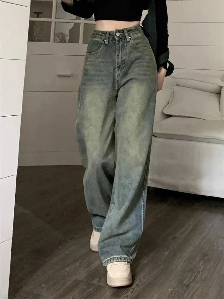 Jean Loose | Denim Vintage | Taille Haute | Idéal pour week-ends décontractés