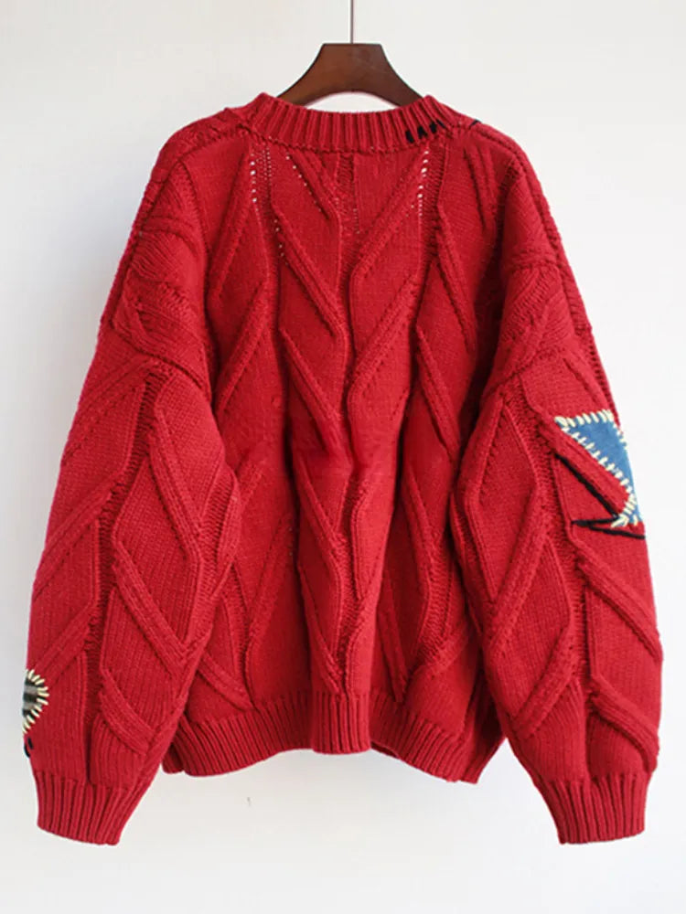 Cardigan Oversize | Brodé et Original | Idéal pour un look casual créatif et confortable