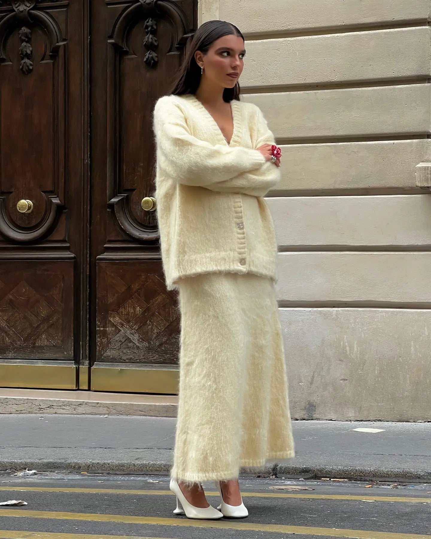 Ensemble Mohair | Maille Duveteuse | Confort & Élégance | Idéal pour automne