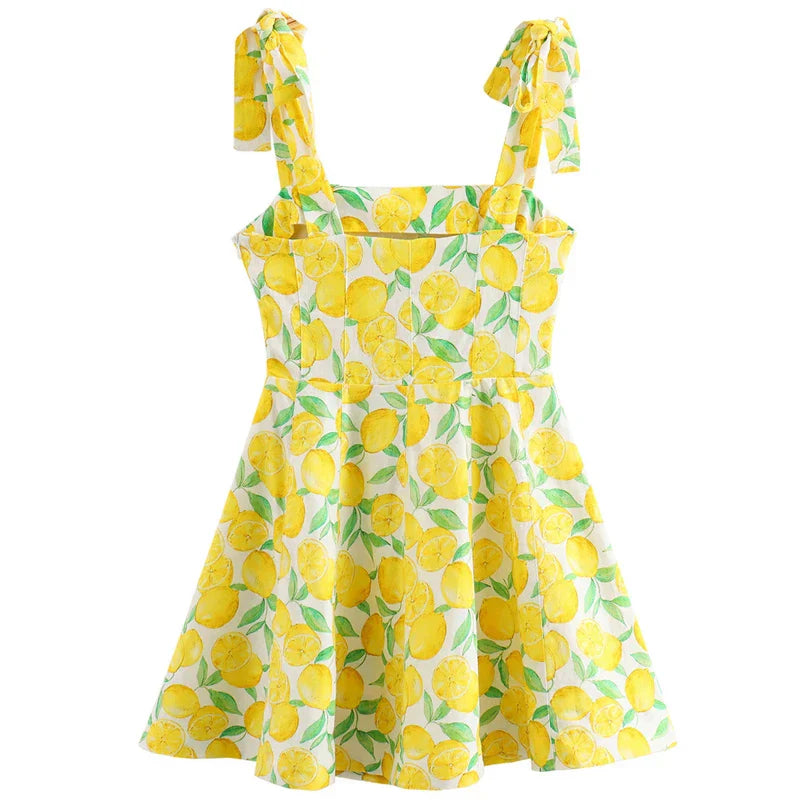 Robe Imprimé Citron | Coton Léger | Look Estival Frais | Pique-nique et Brunch
