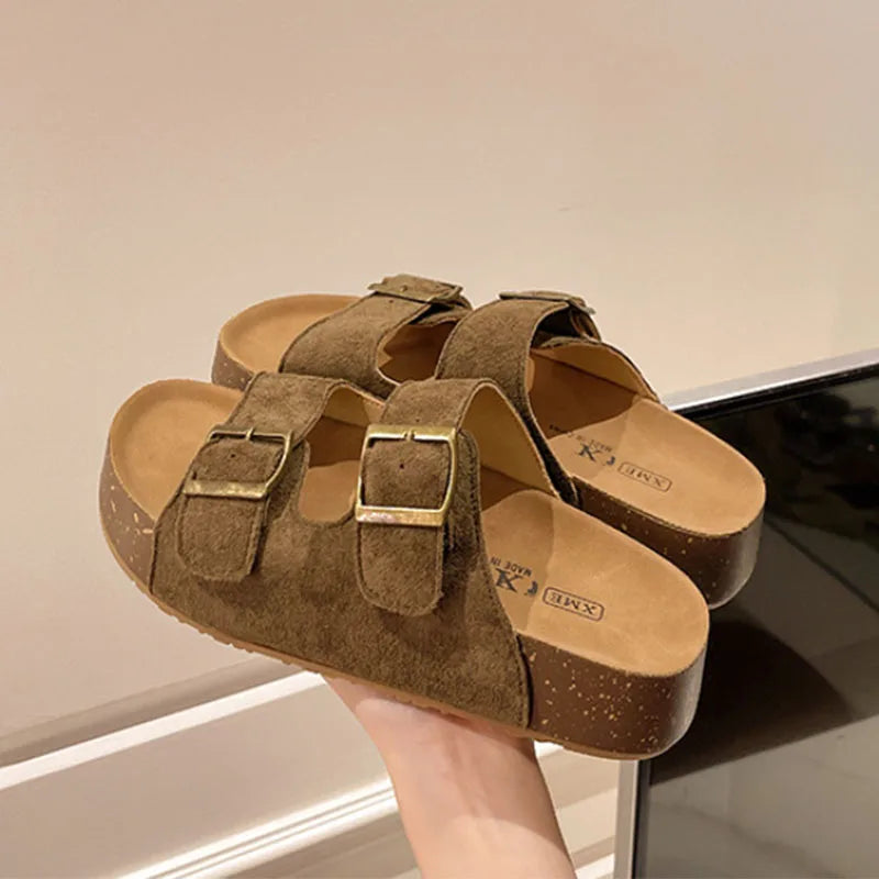 Sandales Confort | Semelle en Liège et Brides Réglables | Idéales pour les journées actives et décontractées