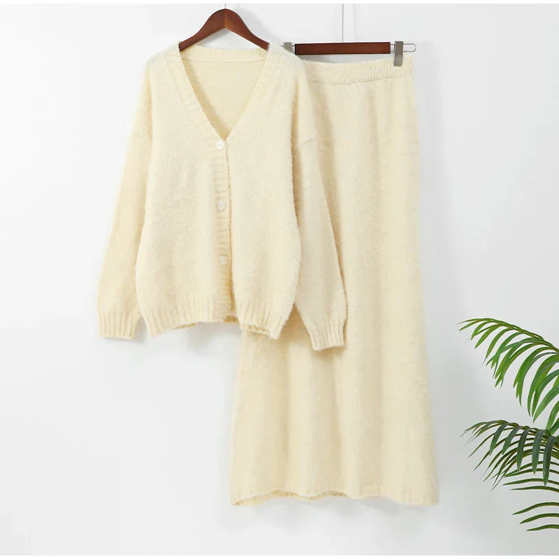 Ensemble Mohair | Maille Duveteuse | Confort & Élégance | Idéal pour automne