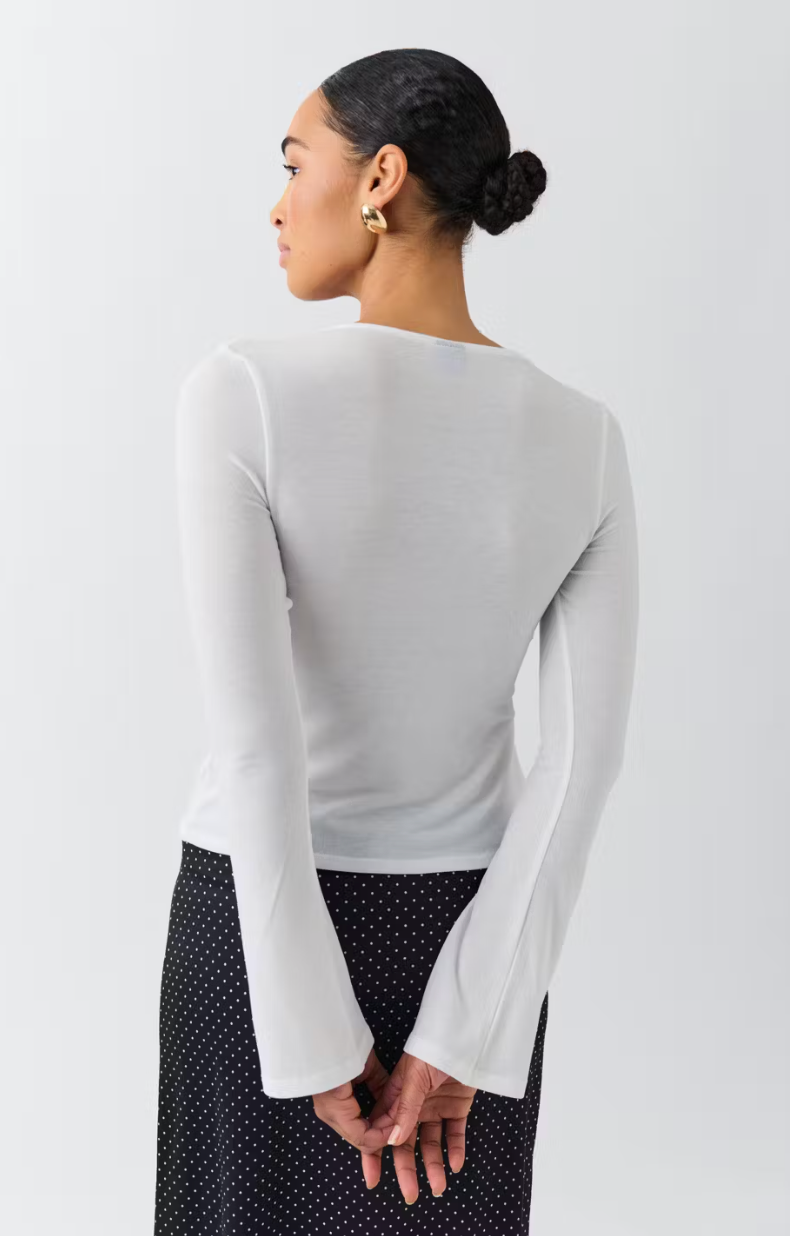 Top Noué | Maille Stretch | Col V | Idéal pour sorties nocturnes