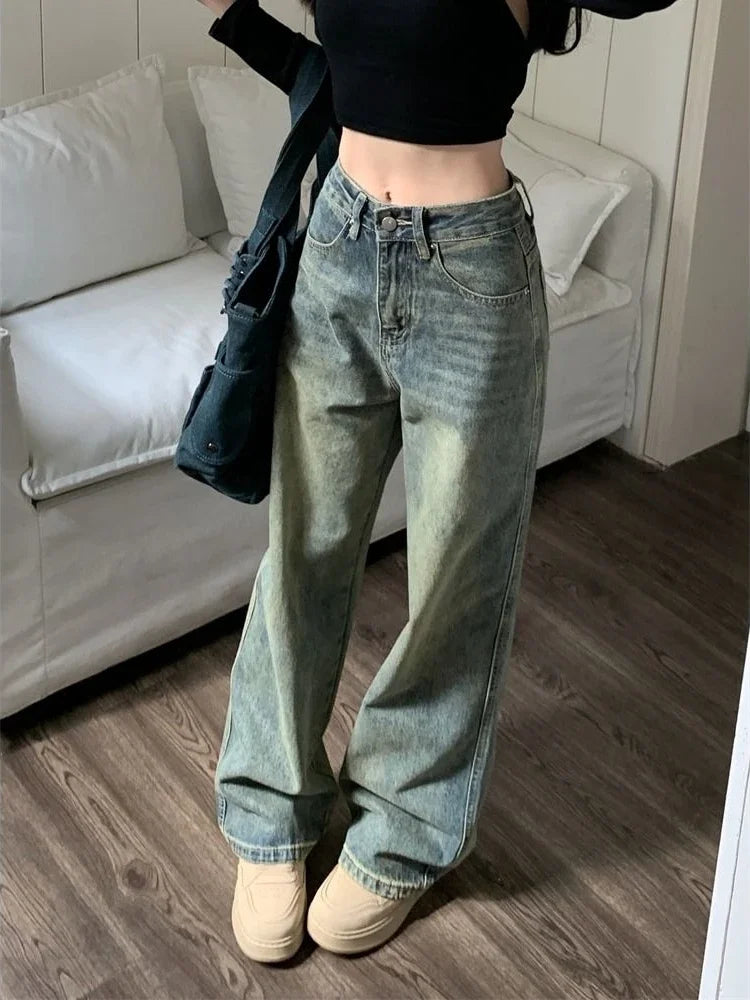Jean Loose | Denim Vintage | Taille Haute | Idéal pour week-ends décontractés