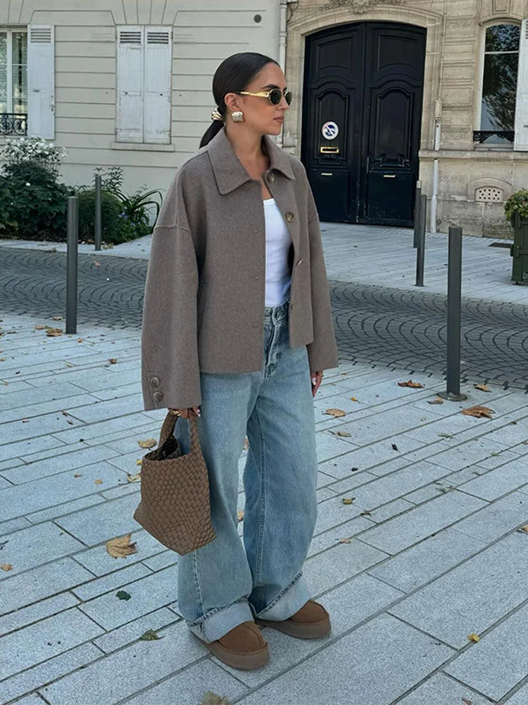 Veste Oversize Femme | Chaude et Décontractée | Idéale pour l’Automne et les Journées Fraîches en Ville