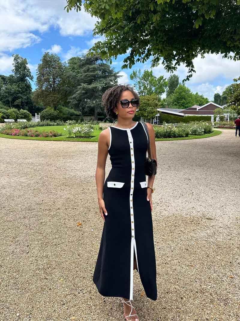 Robe Boutonnée | Maille Côtelée | Maxi | Idéale pour city look et soirées