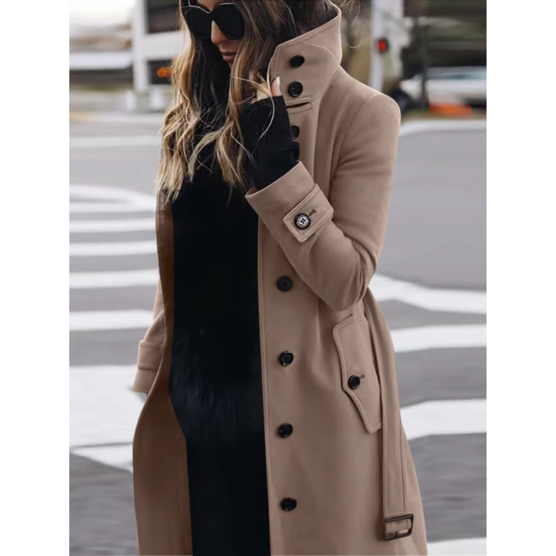 Manteau Long Femme | Chaud & Élégant | Style Hiver Moderne