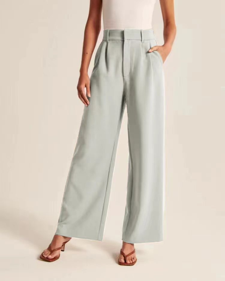 Pantalon Élégant | Taille Haute | Jambe Large et Flatteuse | Idéal pour le Bureau ou les Sorties Chic