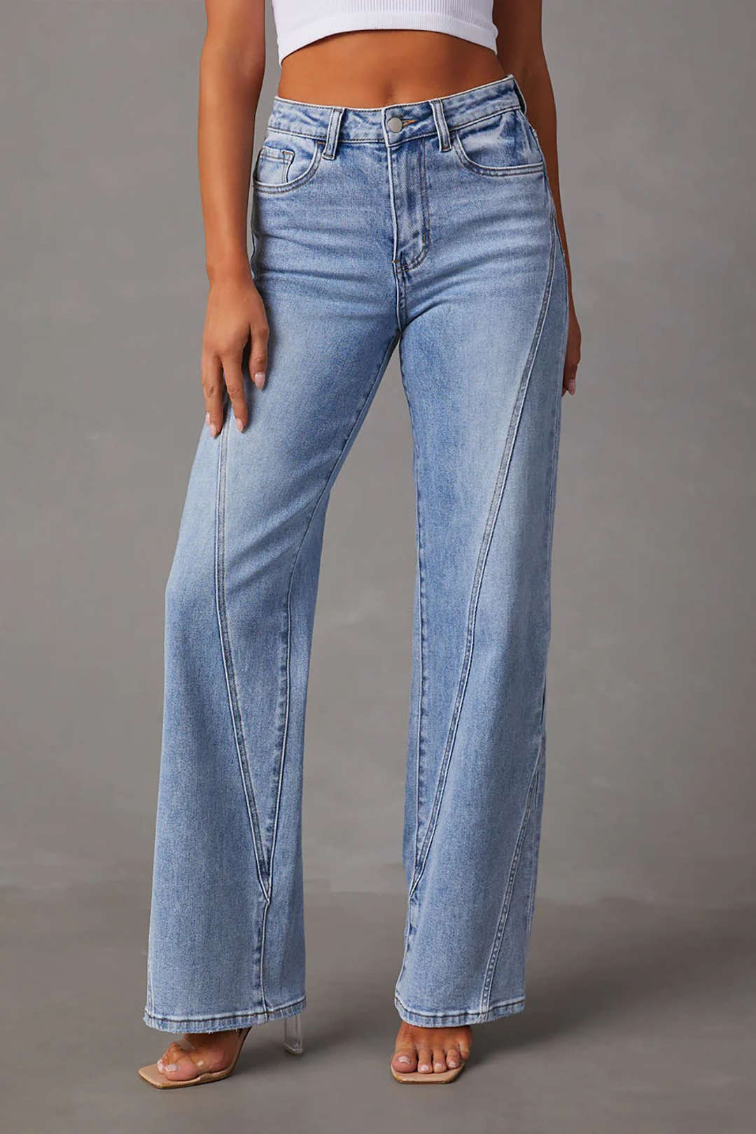 Jean Femme | Taille Haute | Jambes Larges | Parfait pour un look décontracté et flatteur au quotidien