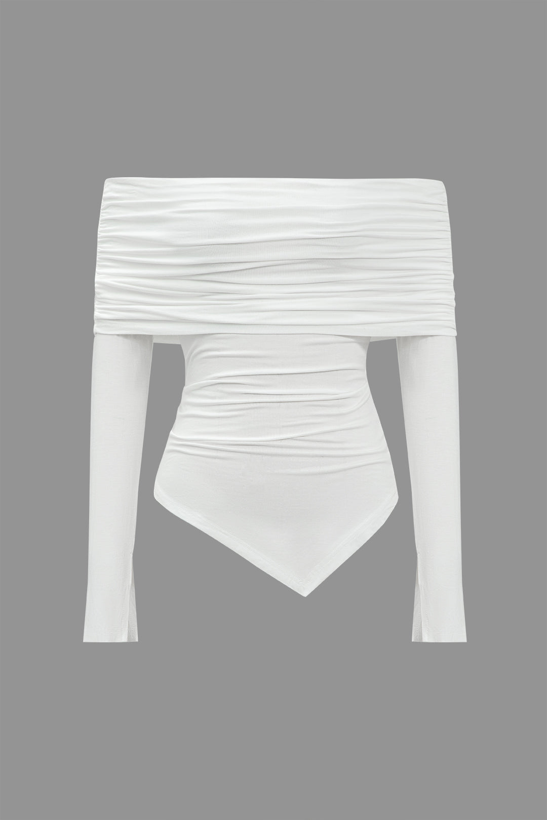 Body Bardot | Maille Stretch | Drapés Raffinés | Idéal pour soirées élégantes