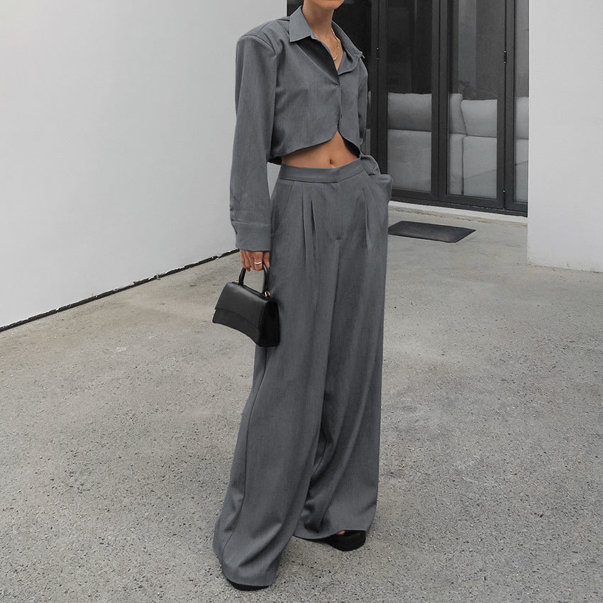 Ensemble pantalon fluide | Deux pièces modernes et élégants | Idéal pour le bureau ou une sortie citadine