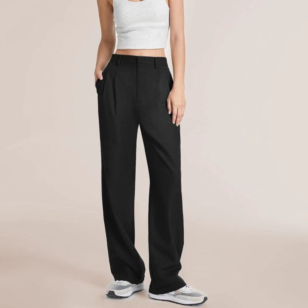 Pantalon Élégant | Taille Haute | Jambe Large et Flatteuse | Idéal pour le Bureau ou les Sorties Chic