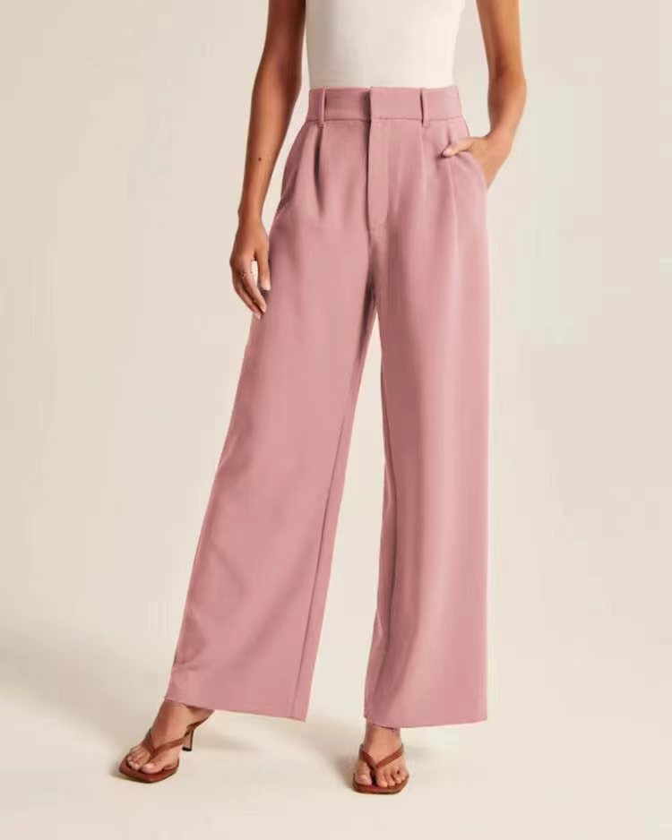 Pantalon Élégant | Taille Haute | Jambe Large et Flatteuse | Idéal pour le Bureau ou les Sorties Chic