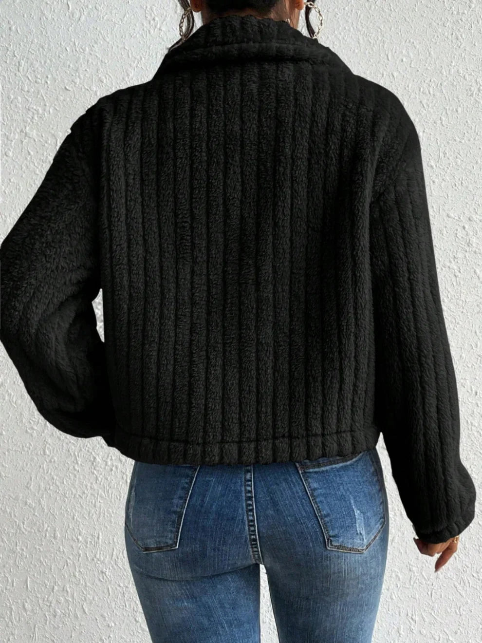 Veste Femme Chaude | Tissu Texturé | Look Décontracté Chic pour Automne & Hiver