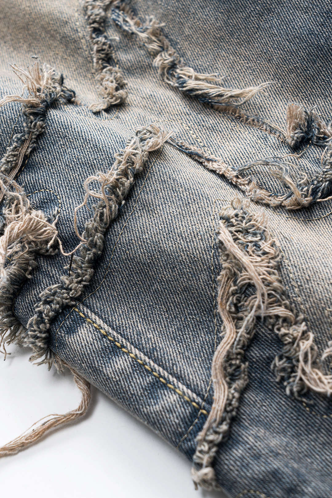 Jean en Denim | Coupe Large | Effiloché | Idéal pour un look streetwear