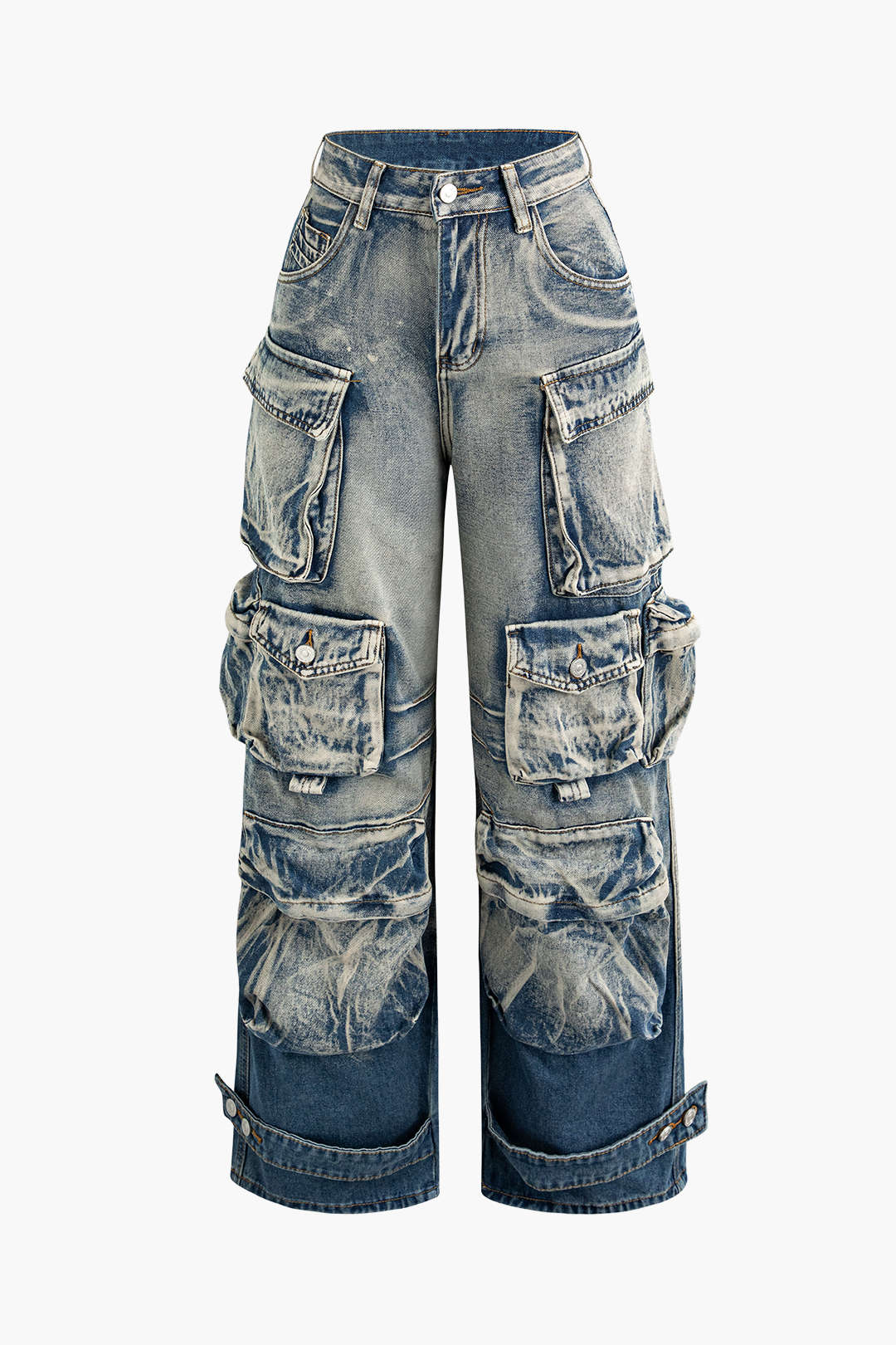 Pantalon Cargo | Denim Robuste | Multi-poches | Idéal pour city look