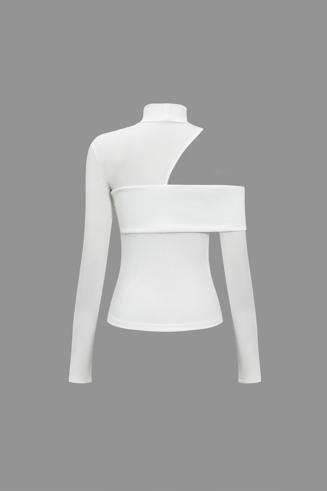 Top Asymétrique | Maille Stretch | Découpe Unique | Idéal pour soirées élégantes