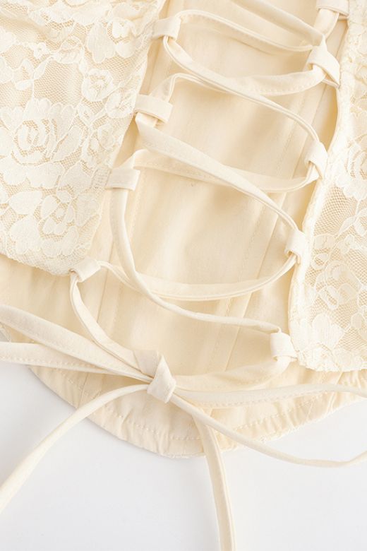 Ensemble Dentelle | Deux Pièces Élégant | Coupe Corset | Idéal pour les événements d'été et soirées
