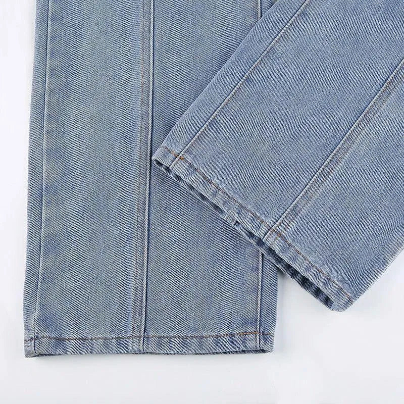 Jean Droit | Étoiles Appliquées | Taille Haute | Parfait pour un look urbain