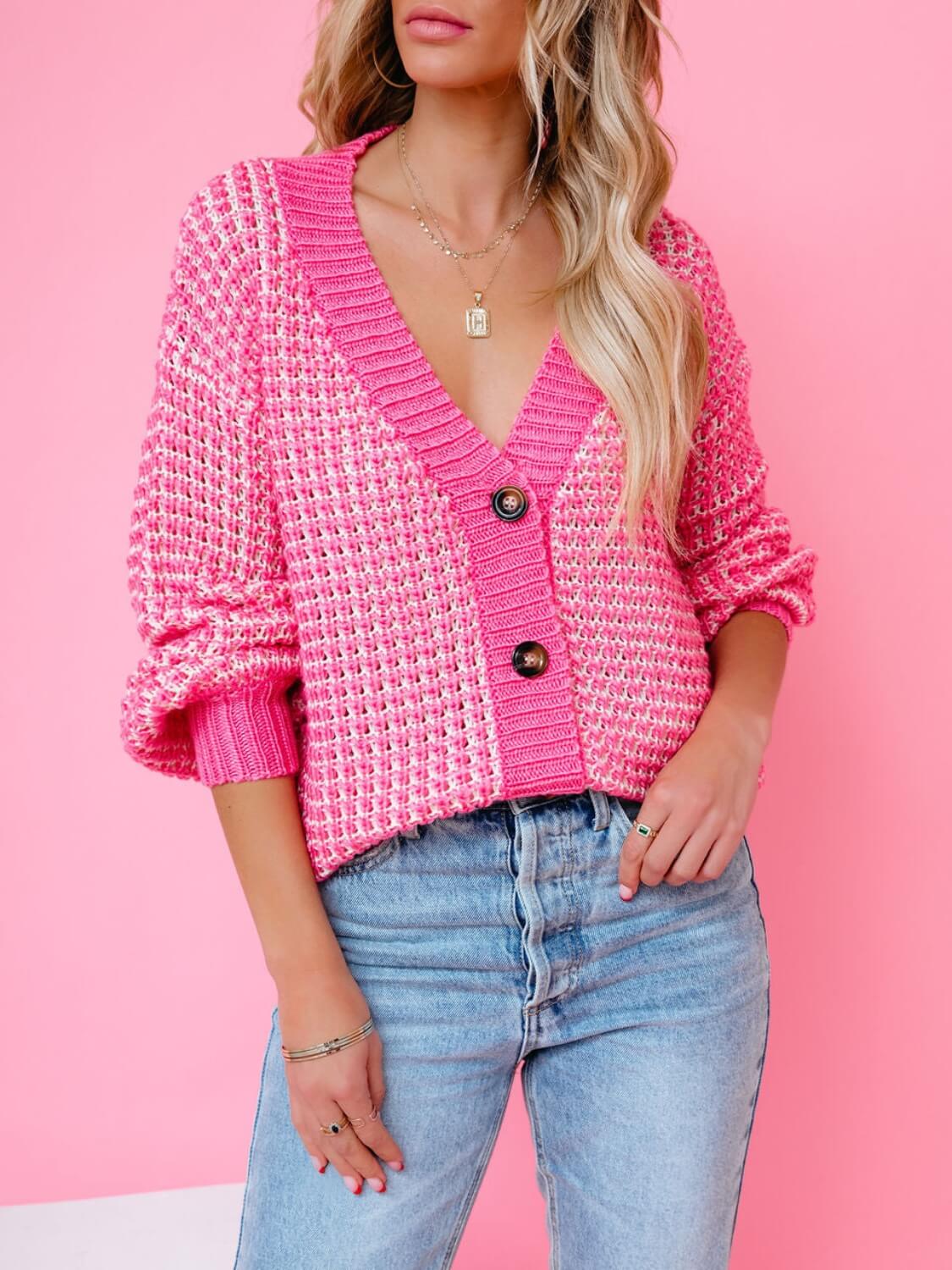 Cardigan en maille | Confort ample et coloré | Pour un look décontracté au quotidien
