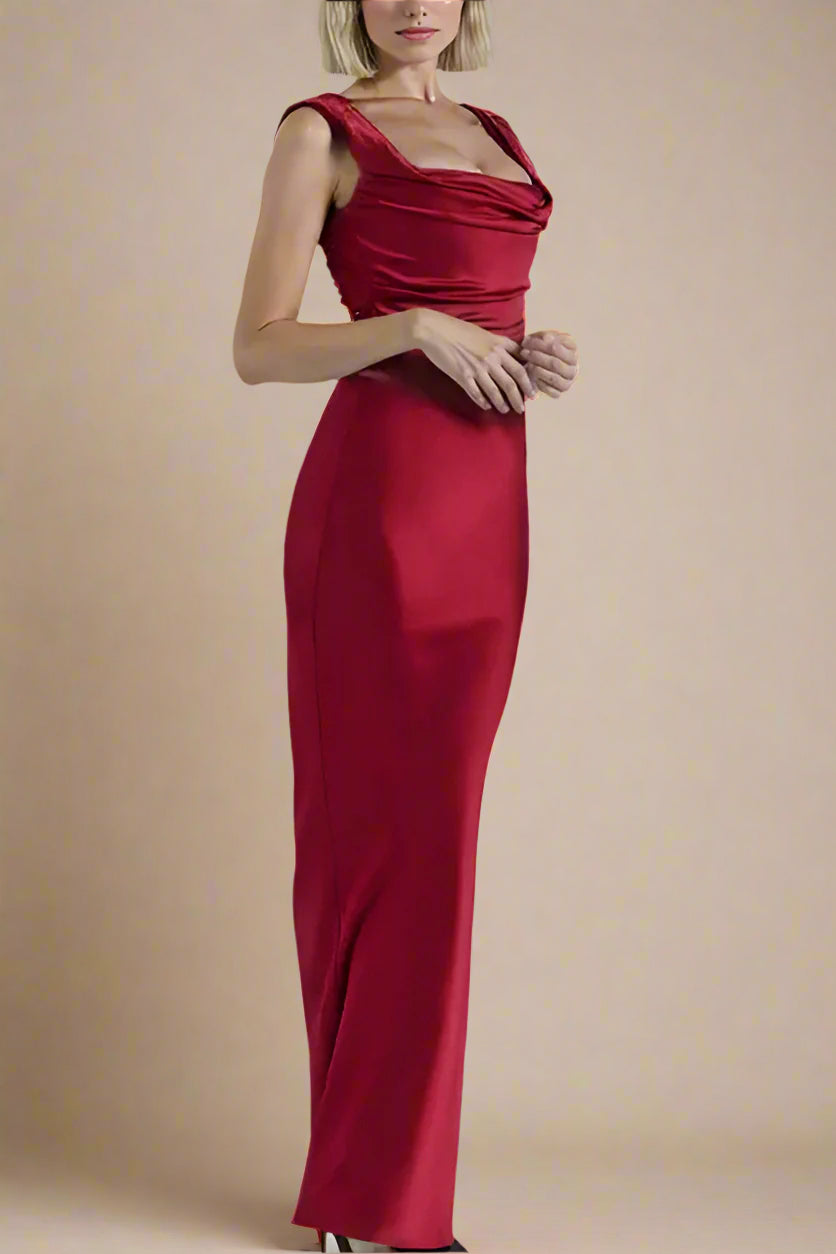 Ensemble Satin | Corset Drapé & Jupe Fendue | Parfait pour soirées d’été