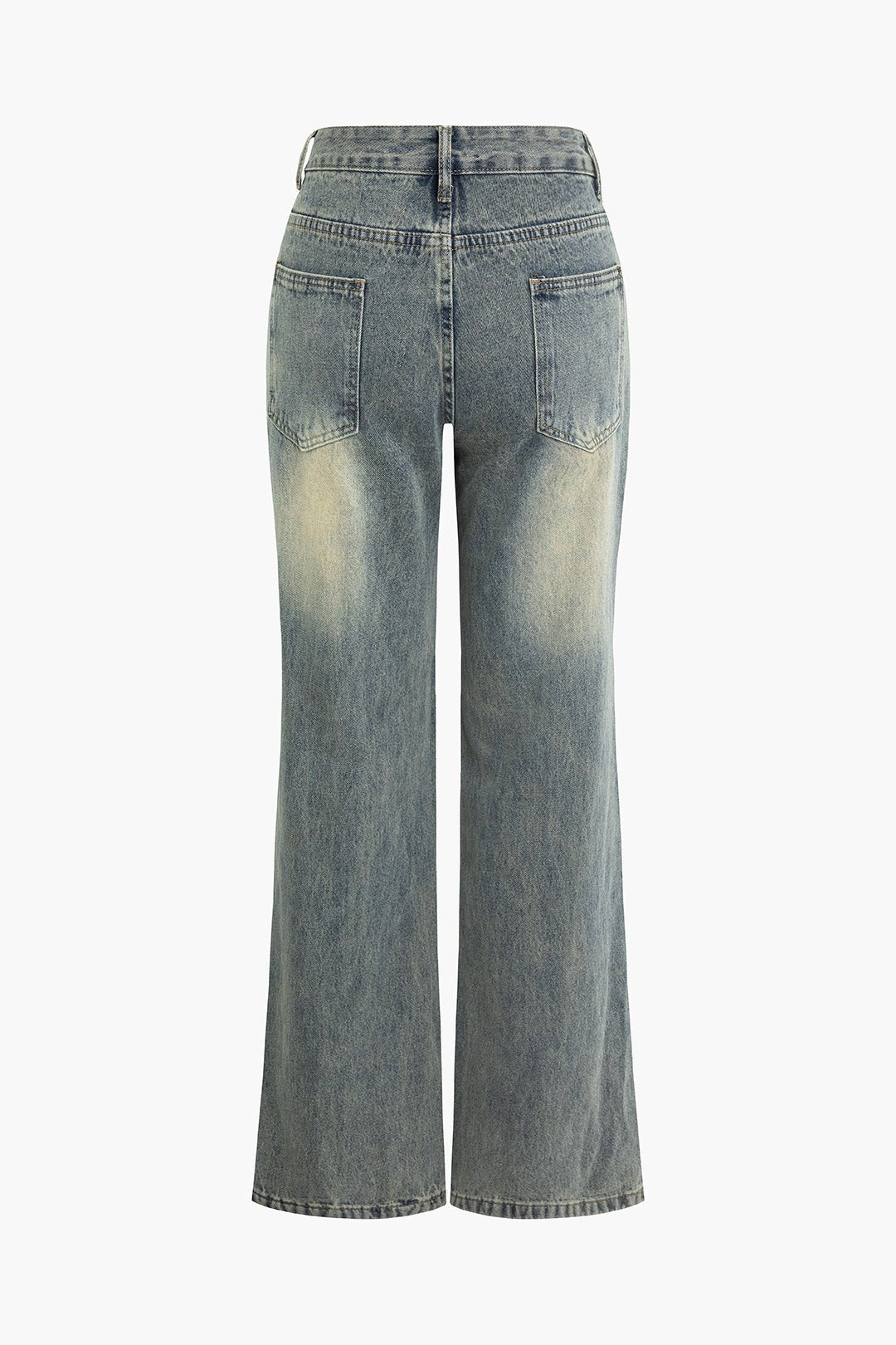 Jean Taille Haute | Jambe Large | Détails Frangés | Parfait pour un look moderne