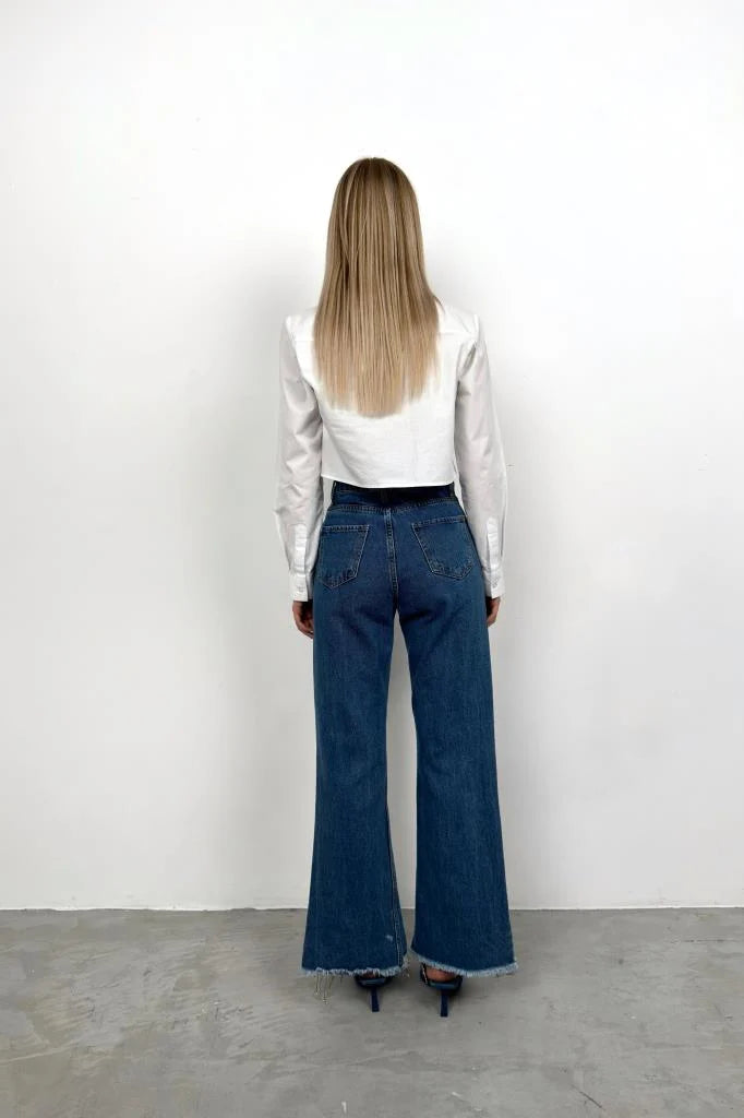 Jean à Franges | Denim | Taille Haute | Idéal pour festivals et brunchs d’été