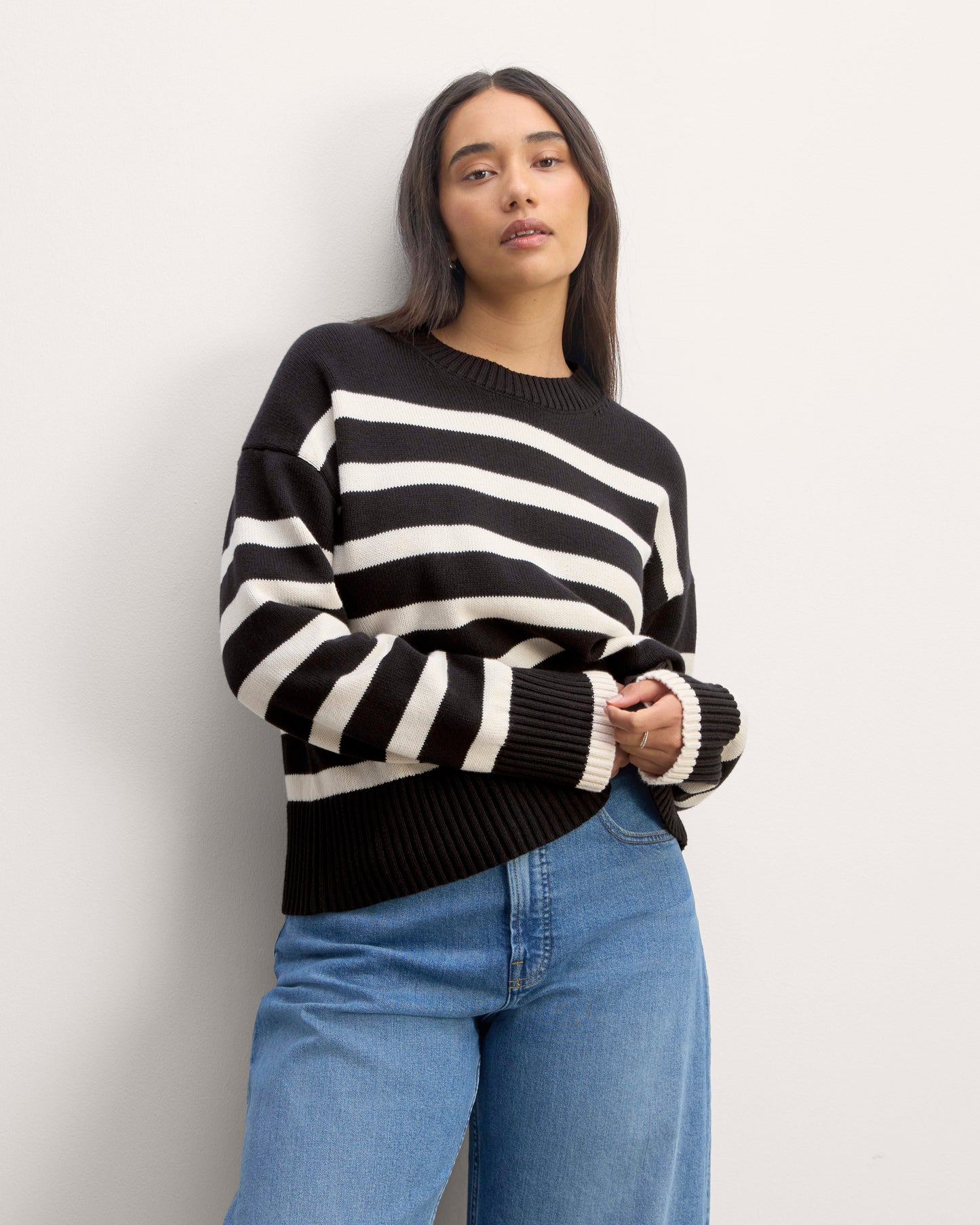 Pull Rayé | Tricot Confortable | Style Décontracté | Parfait pour un Look Urbain Quotidien