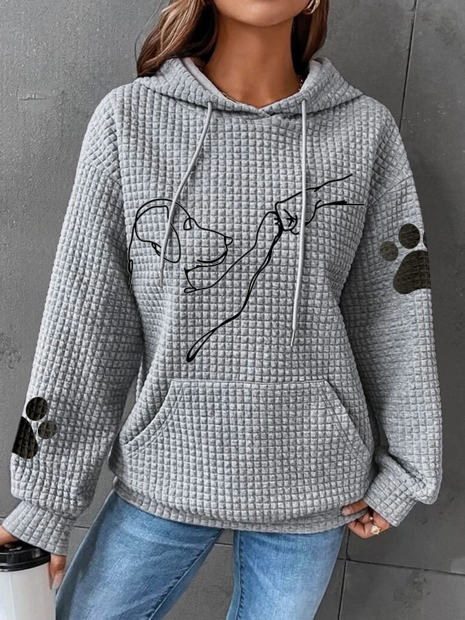 Sweat à Capuche Motif Chien | Style Décontracté & Confort Douillet