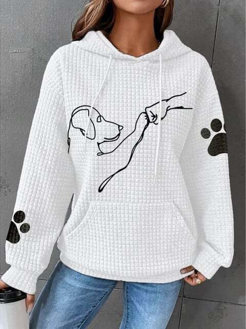 Sweat à Capuche Motif Chien | Style Décontracté & Confort Douillet