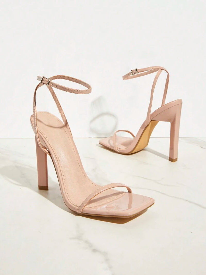 Sandales Minimalistes | Talon Haut | Élégance Contemporaine