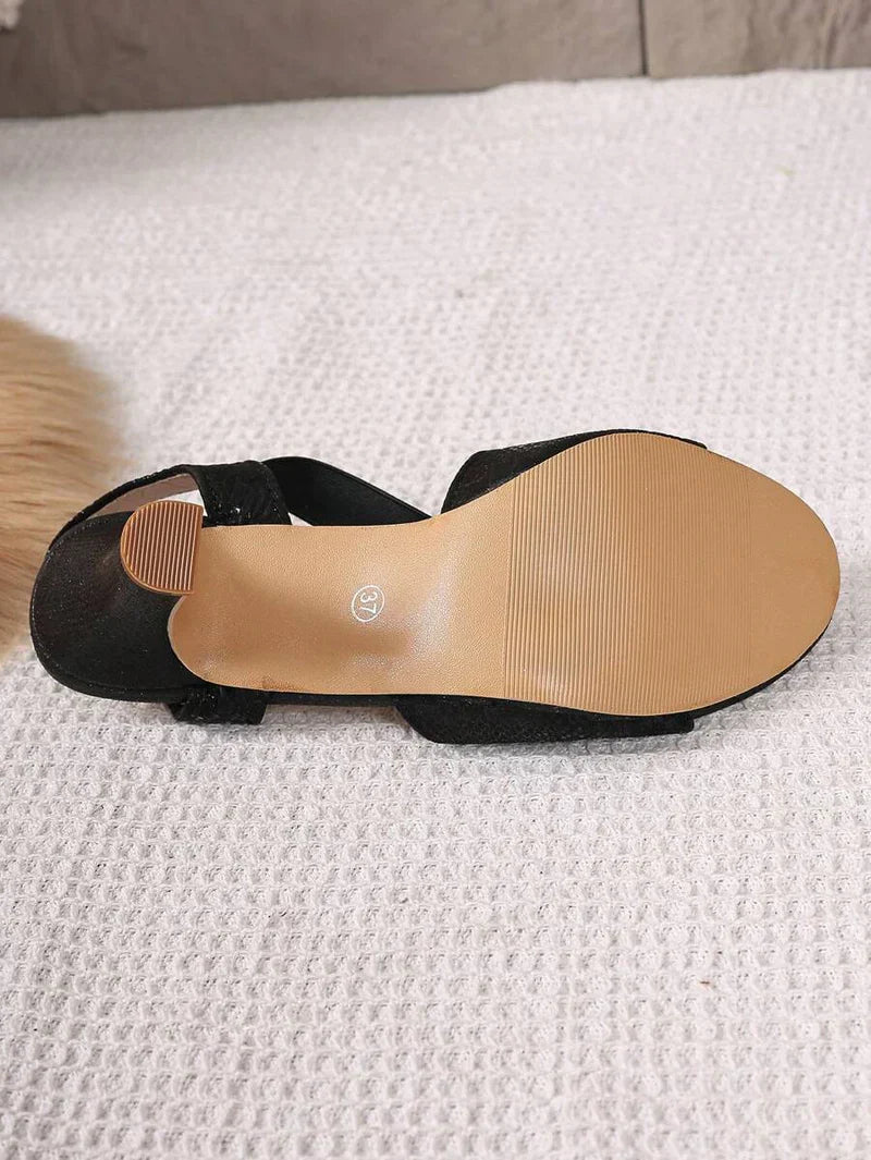 Sandales Ouvertes | Denim Synthétique & Élastique | Confort et Style | Sorties Estivales