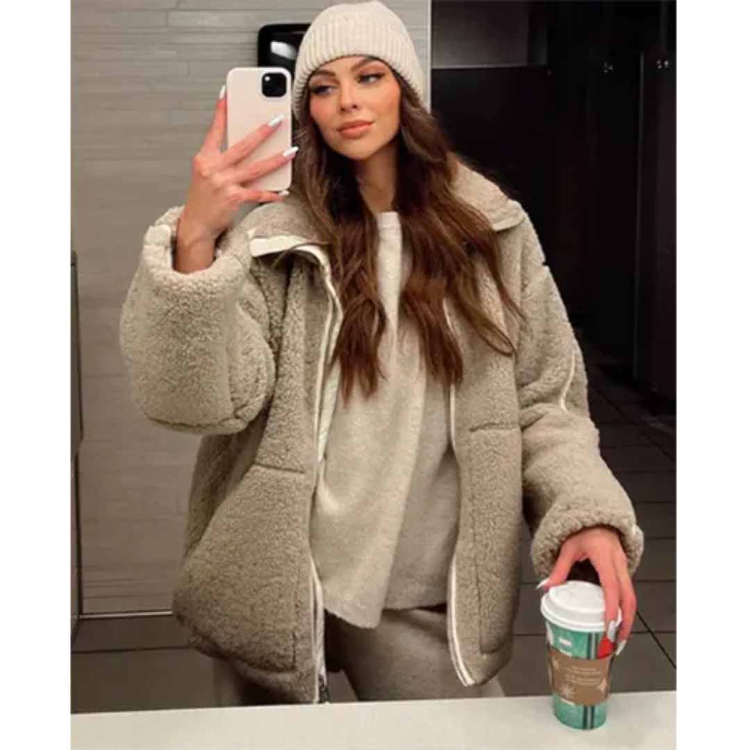 Veste en Sherpa Douillette pour Femme | Chaleur Tendance & Confort Extrême