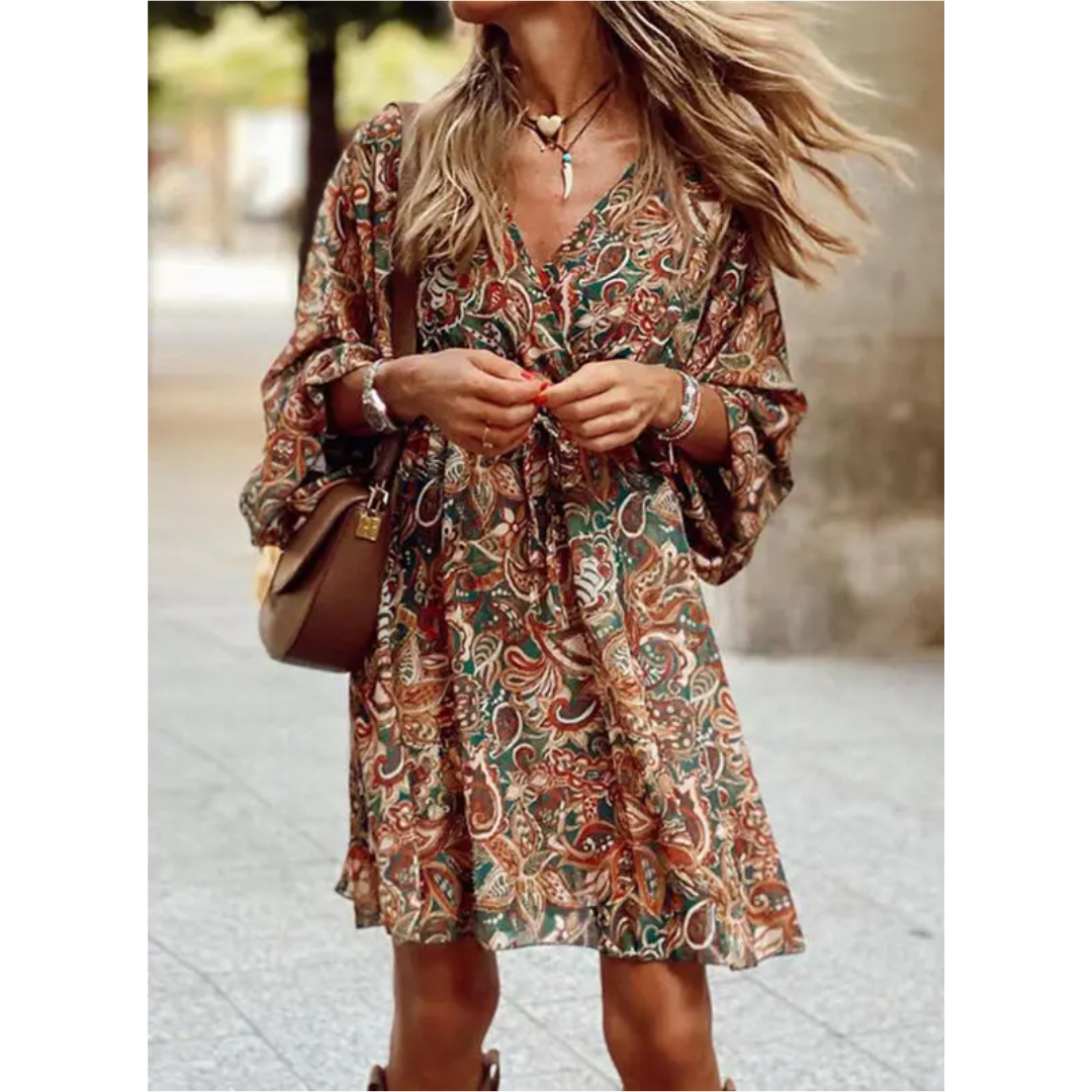 Robe Cache-Cœur Style Vintage Femme | Mini | Élégante & Tendance