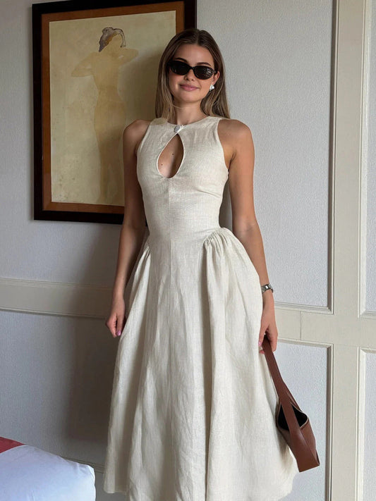 Robe en Lin | Élégante et Légère | Parfaite pour l’été ou les sorties en journée