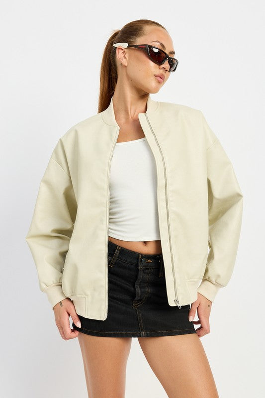 Veste Minimaliste | Zippée | Coupe Droite et Confortable | Parfaite pour les Looks de Mi-Saison