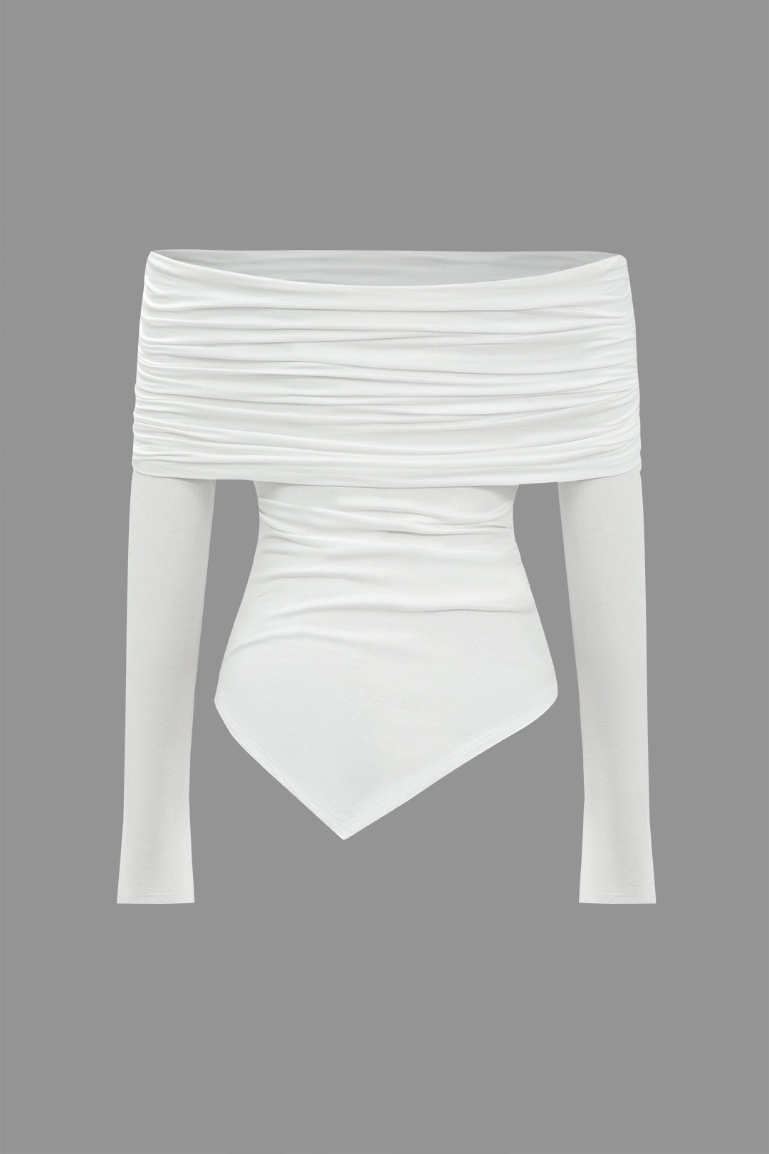 Body Bardot | Maille Stretch | Drapés Raffinés | Idéal pour soirées élégantes