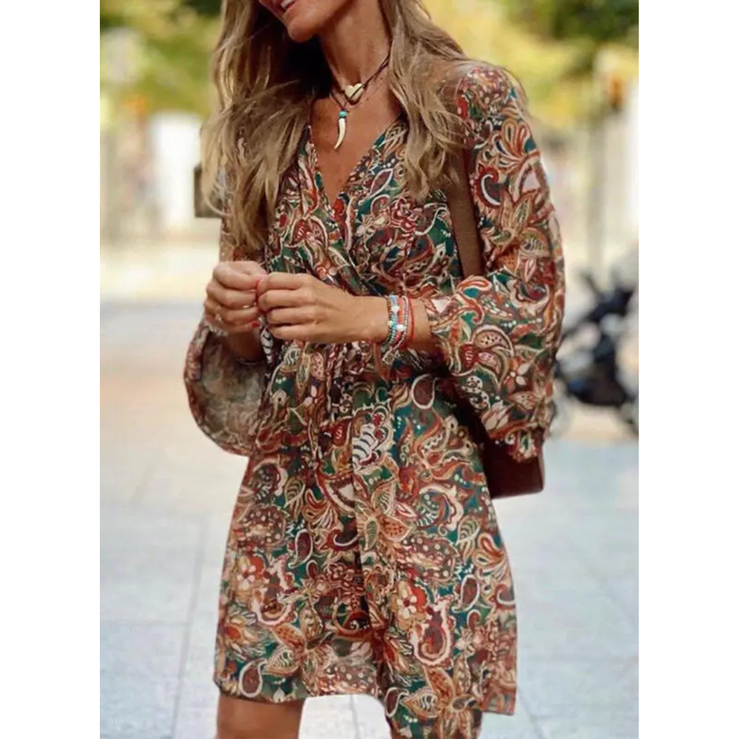 Robe Cache-Cœur Style Vintage Femme | Mini | Élégante & Tendance