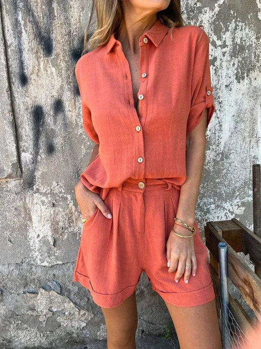 Ensemble Été Femme | Lin Léger et Naturel | Idéal pour les journées chaudes et looks décontractés