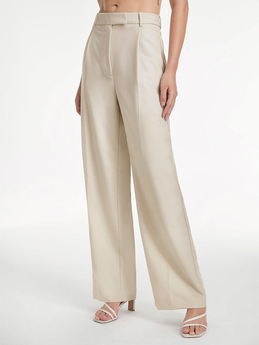 Pantalon Tailleur | Tissu Fluide | Coupe Large | Idéal pour bureau et occasions élégantes