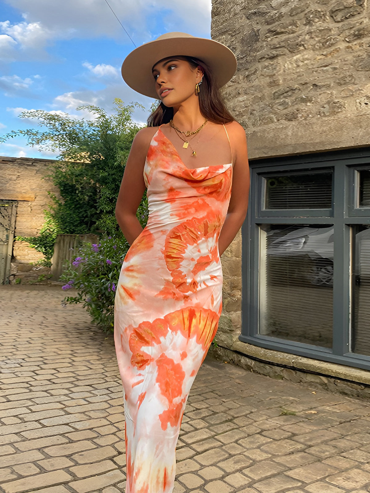 Robe Slip | Tie-Dye | Fluide et Drapée | Idéale pour soirées d’été